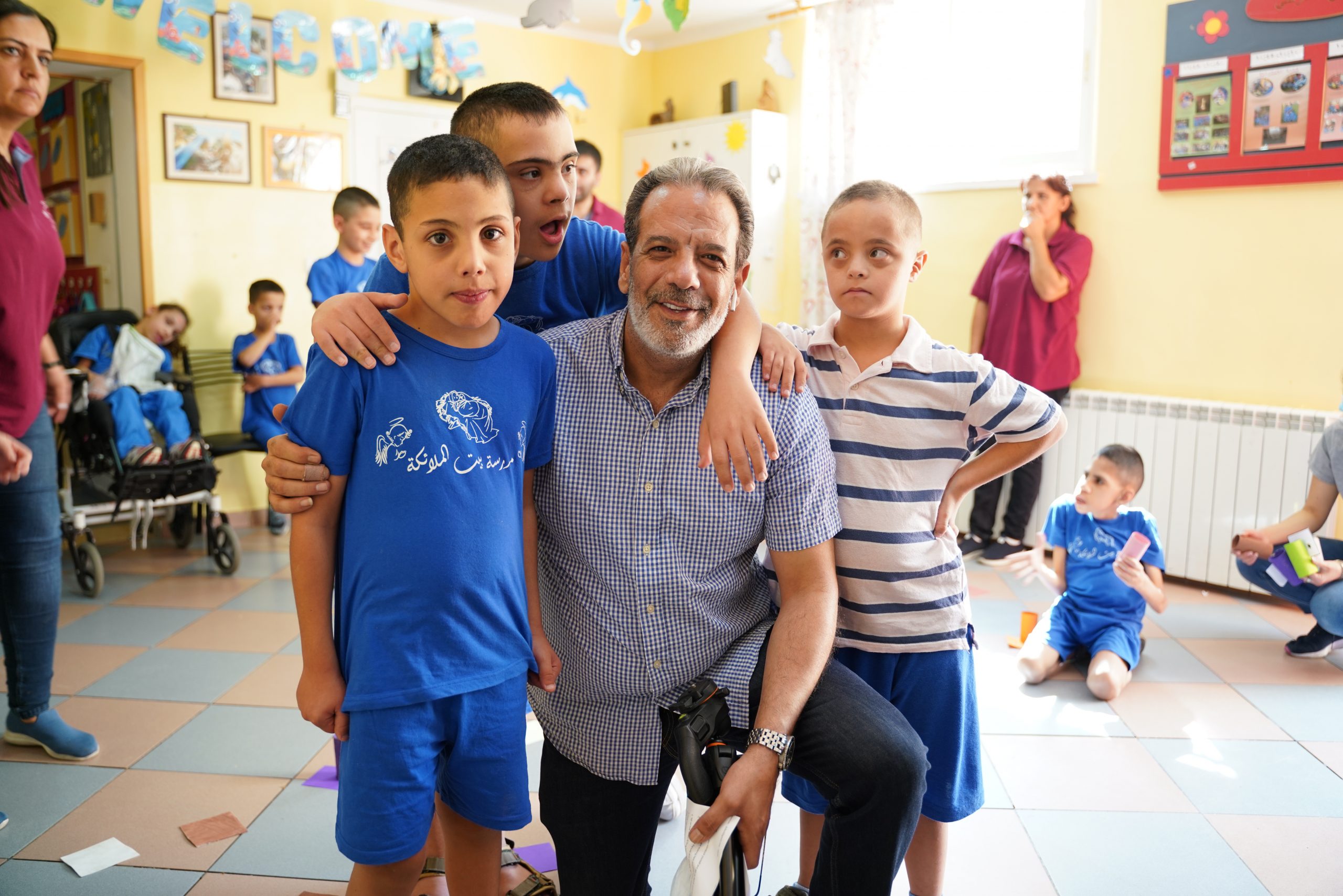 Hector Molina teaching at Capernaum White Synagogue with Select International Tours and Cruises