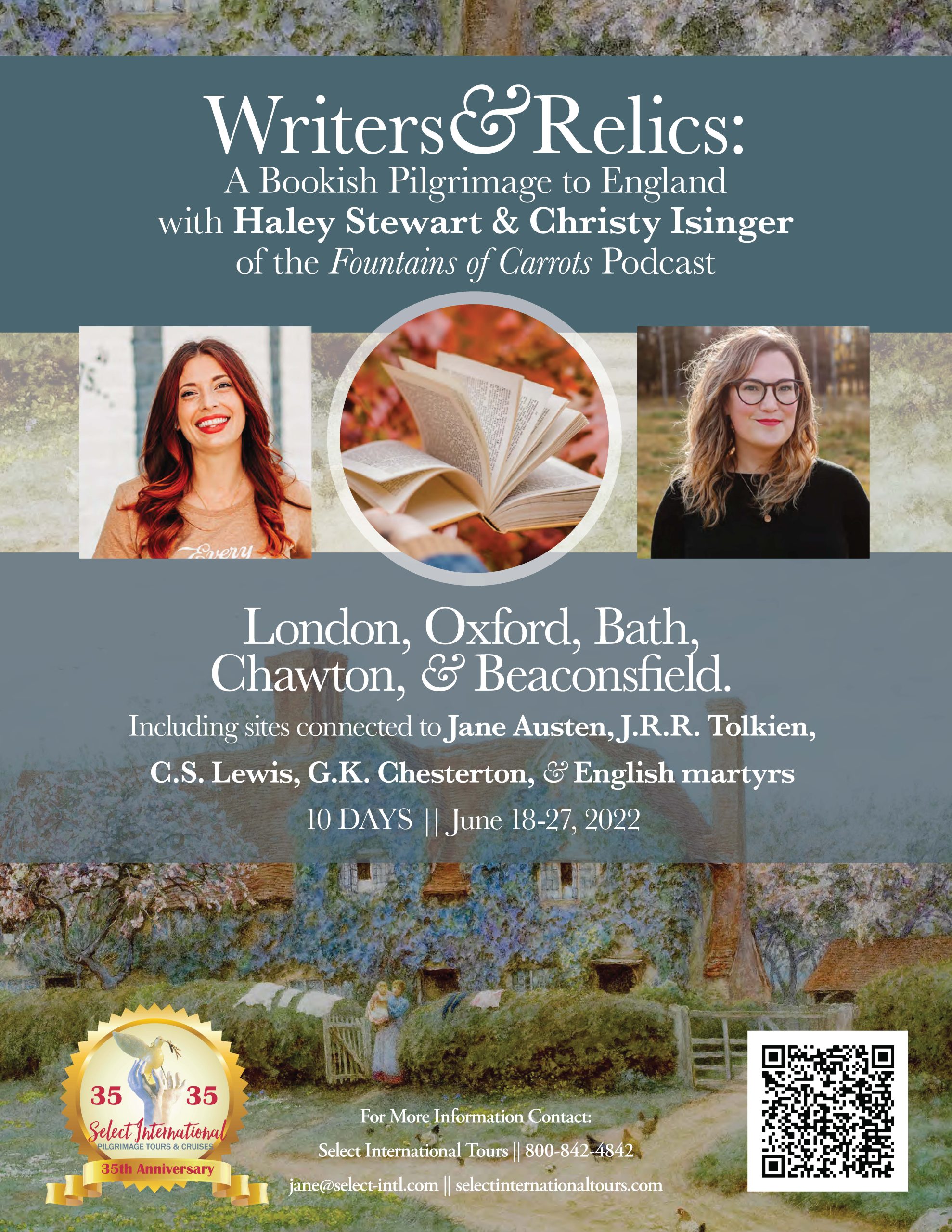 Writer and Relics: A bookish Pilgrimage to England June 18-27, 2022 - 22JA06UKFC