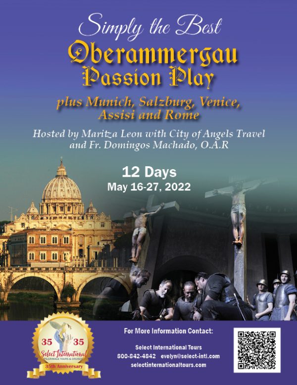 Pilgrimage to the Oberammergau Passion Play Pilgrimage, Munich, Venice, Assisi, and Rome May 16-27, 2022 - 22EW05OB_ML