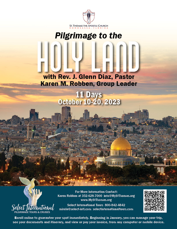 Pilgrimage to the Holy Land October 10 - 20, 2023 - 23MI10HLKR