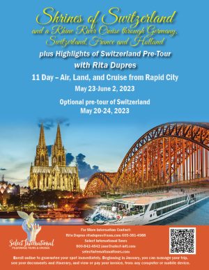 Shrines of Switzerland and Rhine River Cruise through Germany, Switzerland, France, and Holland May 23 - June 2, 2023- 23JA05RH_RH