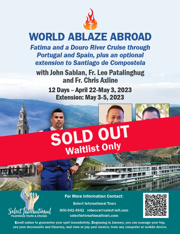 World Ablaze Fatima and Douro Cruise April 22 - May 3, 2023 - 23JA04PTJS