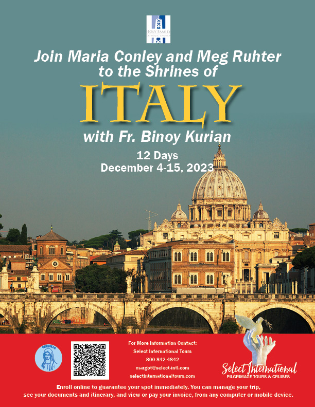 Pilgrimage to Italy December 4-15, 2023 - 23MJ12ITMC