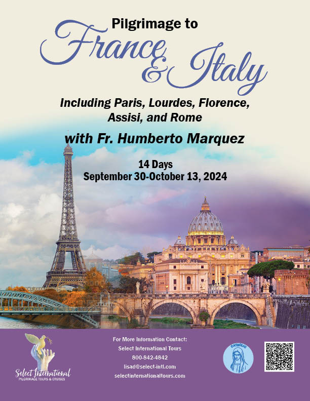 Pilgrimage to France and Italy - September 30- October 13, 2024 - 24LD09FRHM