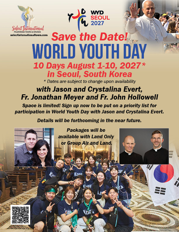 WYD Korea Save the Date flyer - Jason Evert 